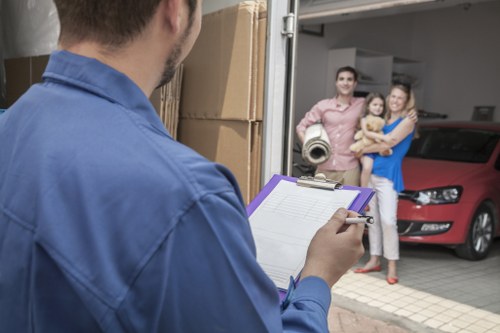 Professional removal team preparing for a move